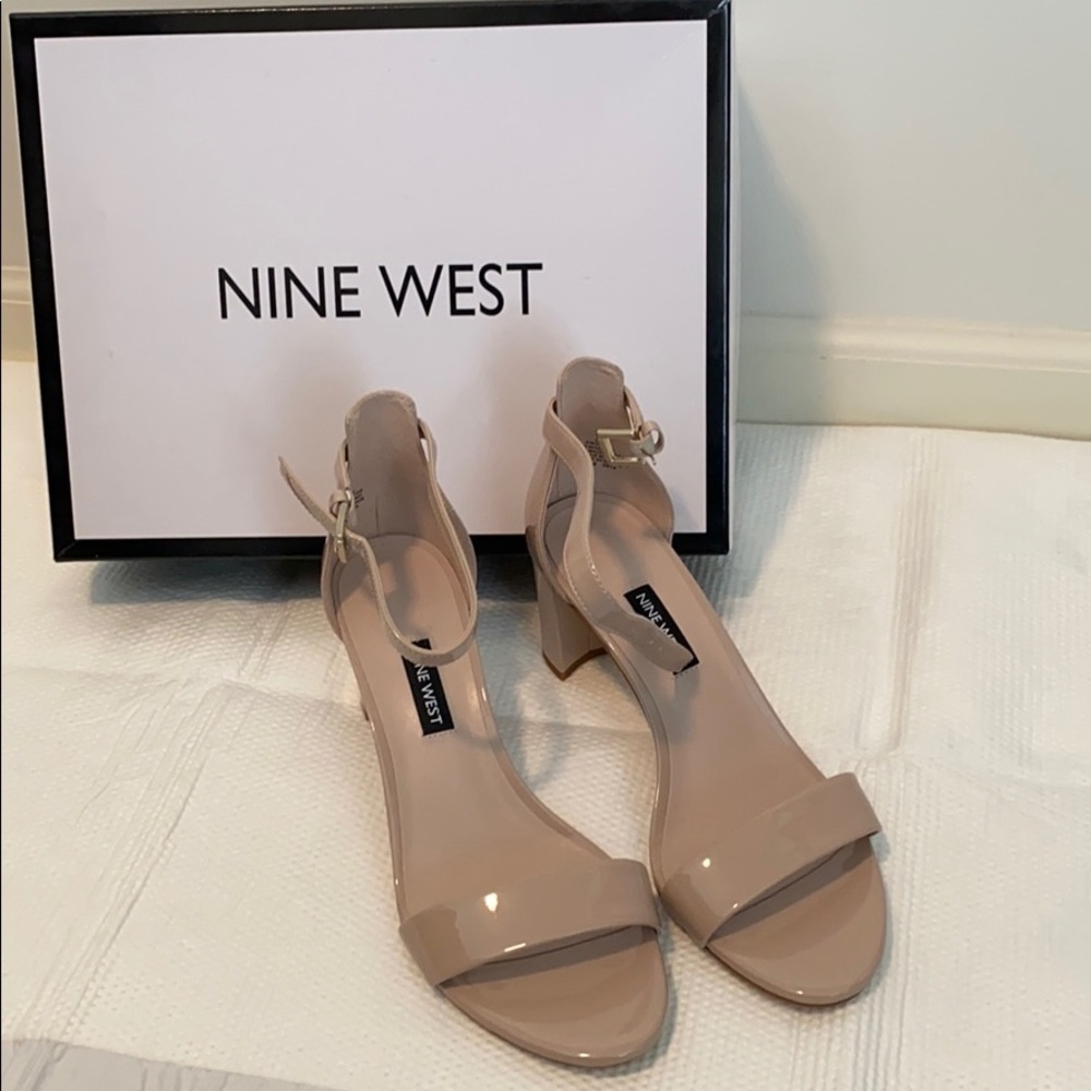 Nine West NWPRUCE Strappy Heels Natural Color